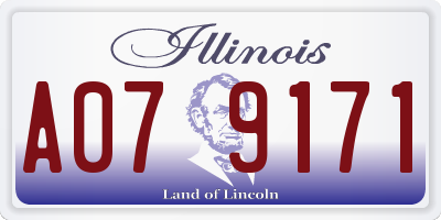 IL license plate A079171
