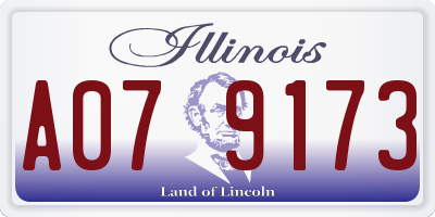 IL license plate A079173