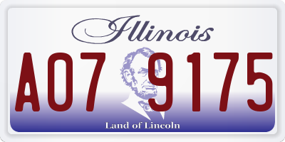 IL license plate A079175