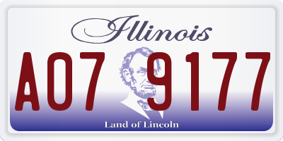 IL license plate A079177