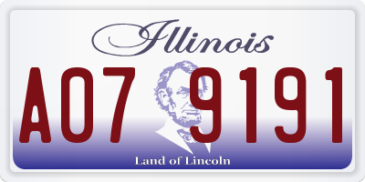 IL license plate A079191