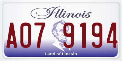 IL license plate A079194