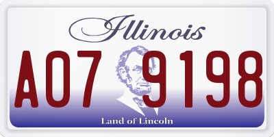 IL license plate A079198