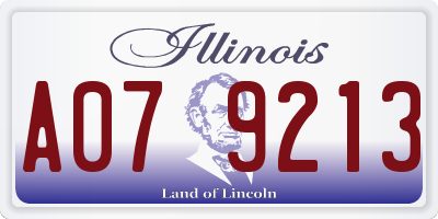 IL license plate A079213