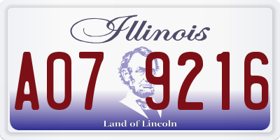 IL license plate A079216