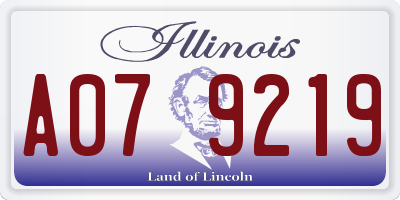 IL license plate A079219