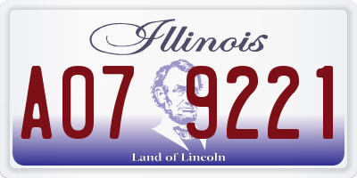 IL license plate A079221