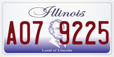 IL license plate A079225