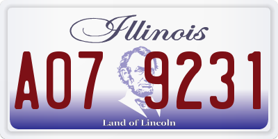 IL license plate A079231