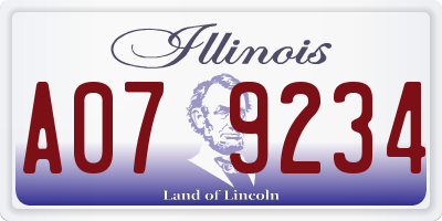 IL license plate A079234