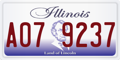 IL license plate A079237