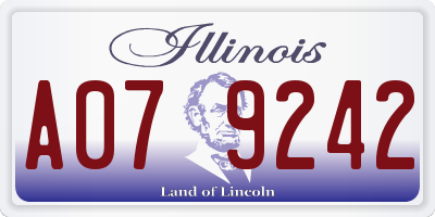 IL license plate A079242