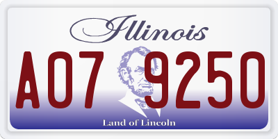 IL license plate A079250