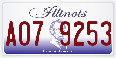 IL license plate A079253