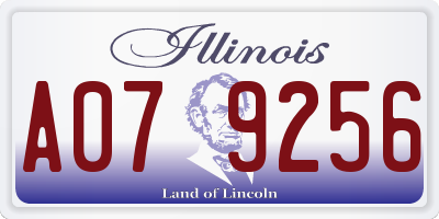 IL license plate A079256