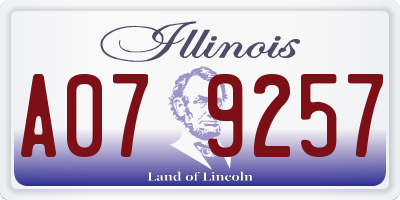 IL license plate A079257