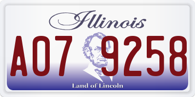 IL license plate A079258