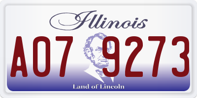 IL license plate A079273