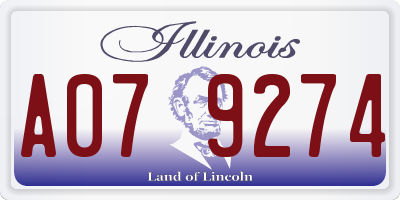 IL license plate A079274