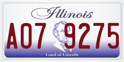 IL license plate A079275