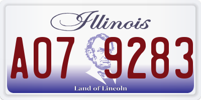IL license plate A079283