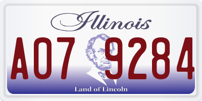 IL license plate A079284