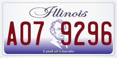 IL license plate A079296