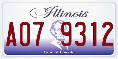IL license plate A079312