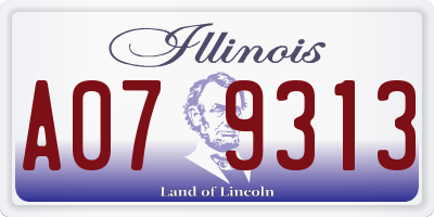 IL license plate A079313