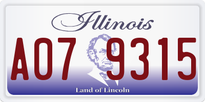 IL license plate A079315