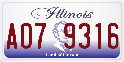 IL license plate A079316