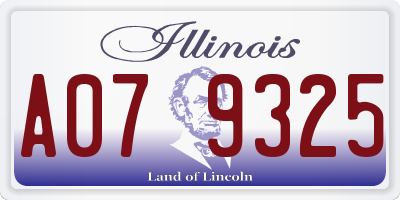 IL license plate A079325