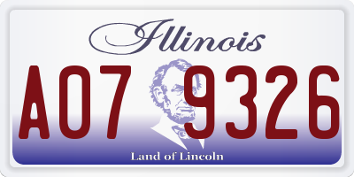 IL license plate A079326