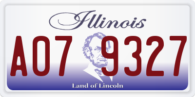 IL license plate A079327