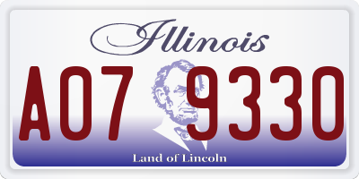 IL license plate A079330