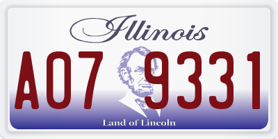 IL license plate A079331
