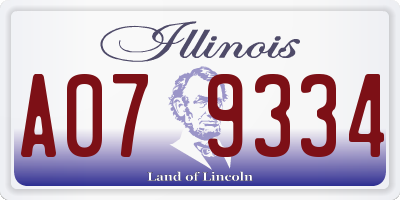 IL license plate A079334