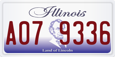 IL license plate A079336