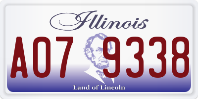 IL license plate A079338