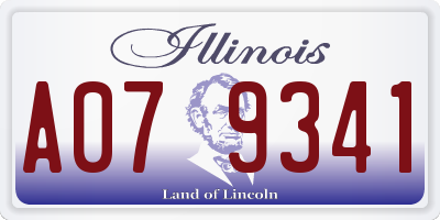 IL license plate A079341