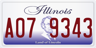 IL license plate A079343