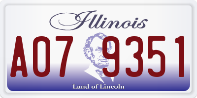 IL license plate A079351