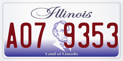 IL license plate A079353