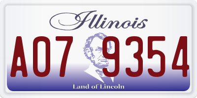 IL license plate A079354