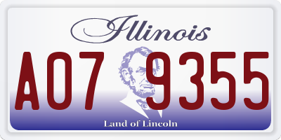 IL license plate A079355