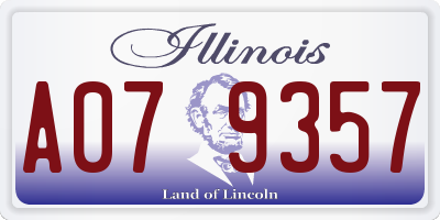 IL license plate A079357