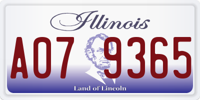 IL license plate A079365