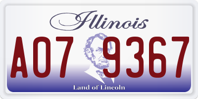 IL license plate A079367