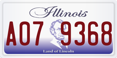 IL license plate A079368