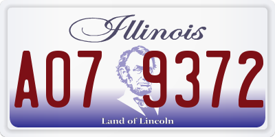 IL license plate A079372